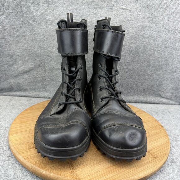 Harley-Davidson Boots Mens Size 9.5 Black Leather Biker Zip Strap D93762 main image 10